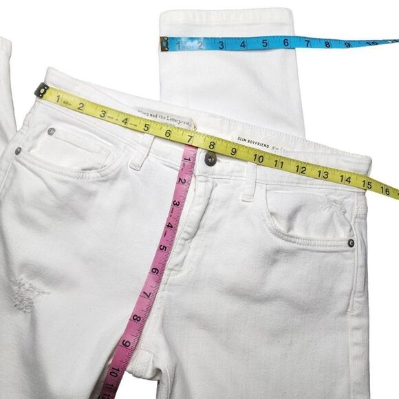 Pilcro And The Letterpress Women Jeans, Distressed Slim Boyfriend Jeans, Sz 30 - Picture 4 of 10